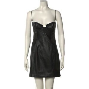 Misha Collection 100% Lamb Leather Mini Dress